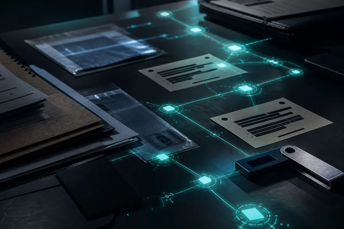 Blockchain transaction paths traced across wallet and evidence records